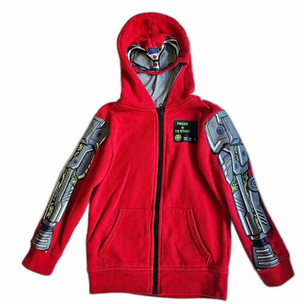 Kids Hoodie w Mask Hood Cool Robot Design Garanimals 365 Kids sz 6